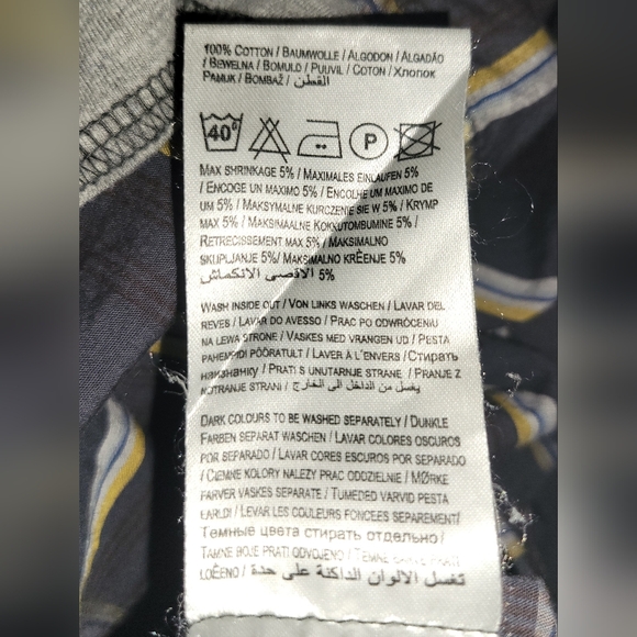 Outfitters Nation gray plaid denim quality long sleeve snap button down shirt. S - Picture 7 of 9